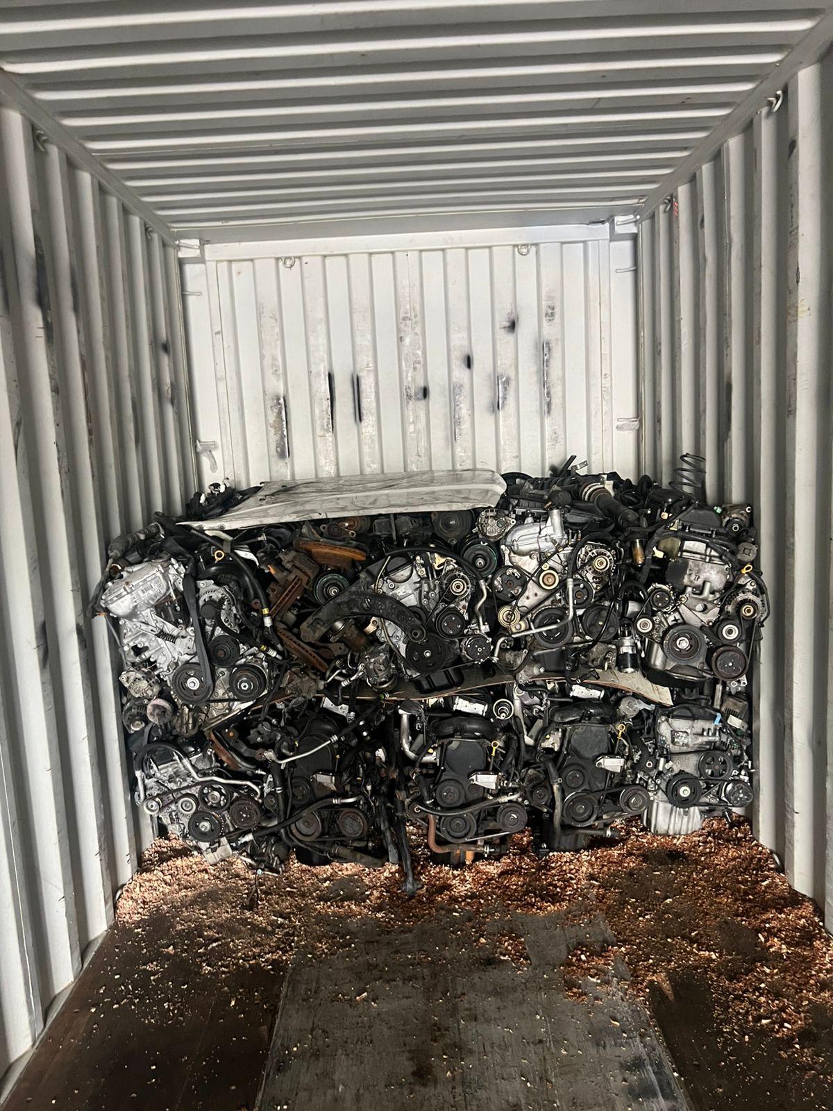Engine wall, tightly stacked across full width