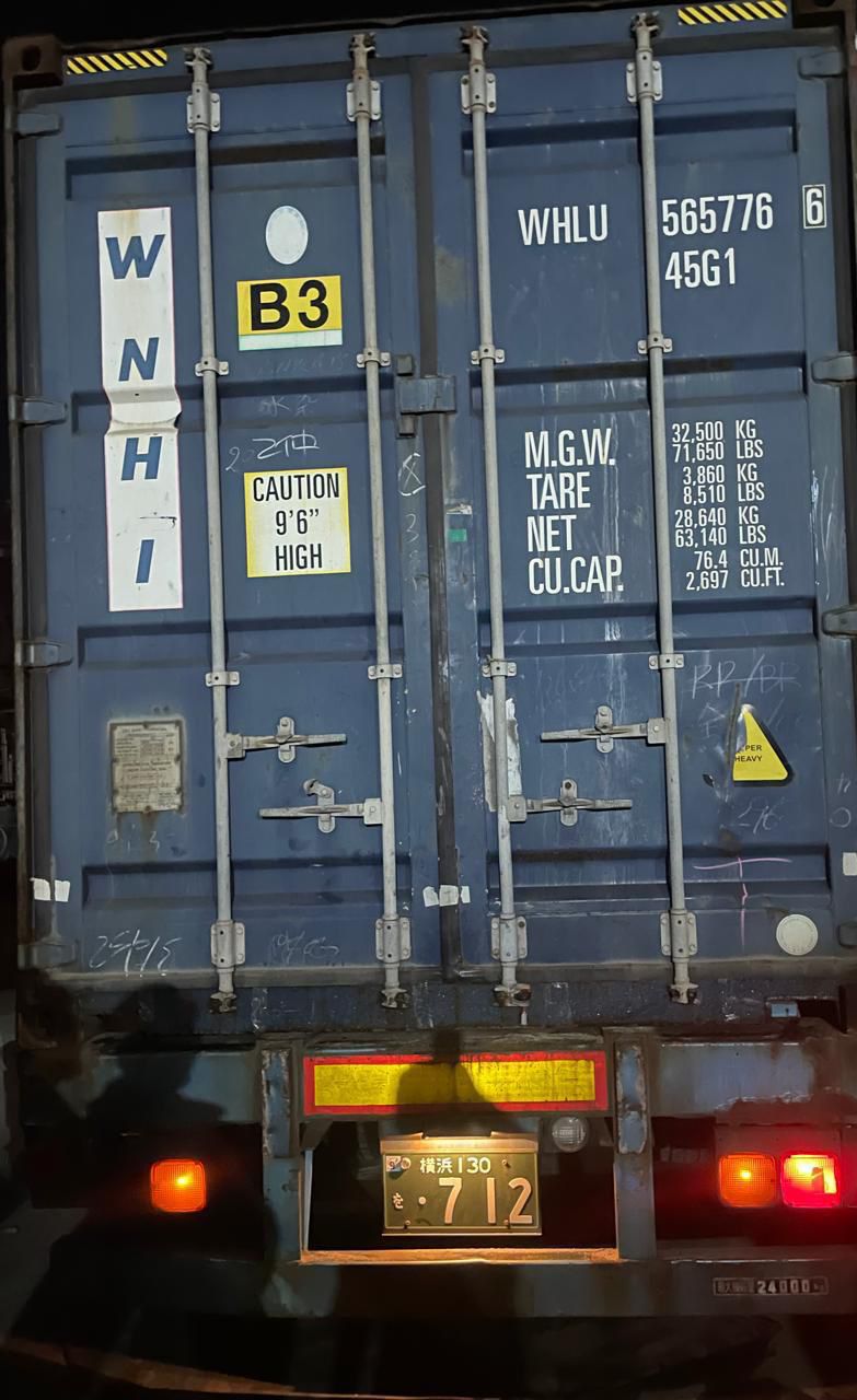 WHLU 565776 6 · 45G1, gross 32,500 kg · 76.4 cu.m