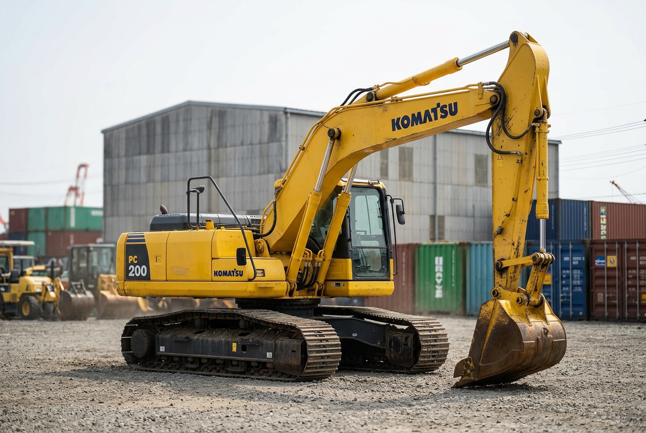 Komatsu hydraulic excavator, export-ready